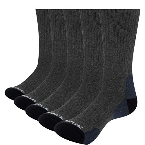 YUEDGE 5 Pares Hombres Calcetines de Deporte para Caminar Trekking al Aire Libre Calcetines de Algodón Calcetines de Trabajo Cálidos y Transpirables 43-46