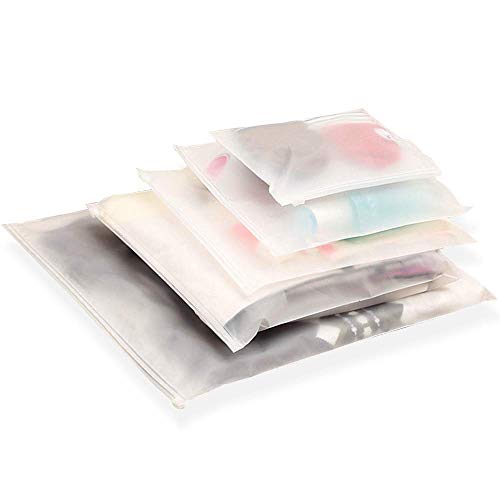 20PCS ziplock Scrub Bolsas Bolsa de almacenamiento de embalaje impermeable de PVC Para Ropa / Regalos / Cosméticos / Ropa De Cama / Almacenamiento / Productos Digitales (9.5x13.8) inch