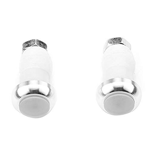 2Pcs Tapones Manillar con Luz Intermitentes para Bicicleta Luz Señal Indicador de Dirección ( Color : Blanco )