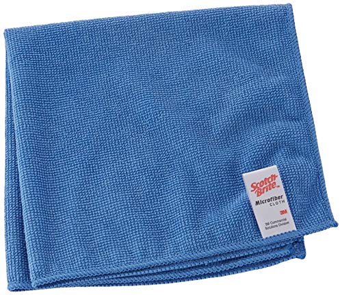 3 M Scotch-Brite 421749 Scotch-Brite microfibra paño, Essent Eco 2012, 360 mm x 360 mm, color azul (10 unidades)