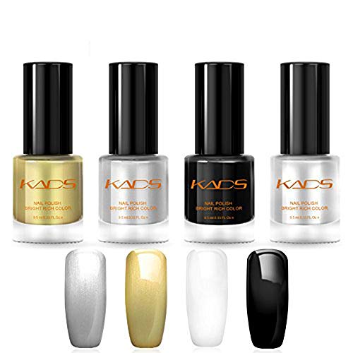 4 colores 10 ml esmalte de uñas impreso jalea esmalte de uñas oro plata colores metálicos uñas pigmento laca arte diseño dibujo herramienta