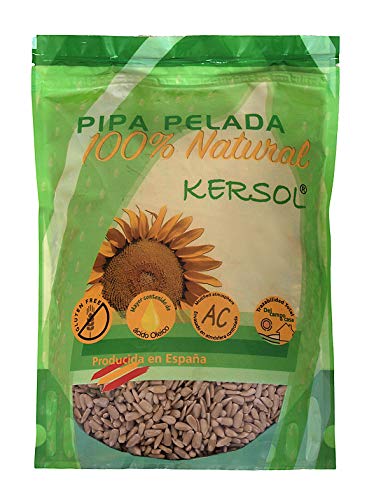 800g Pipa Pelada de Girasol PREMIUM - Producida y Pelada en España. Cruda sin sal. SIN GLUTEN.