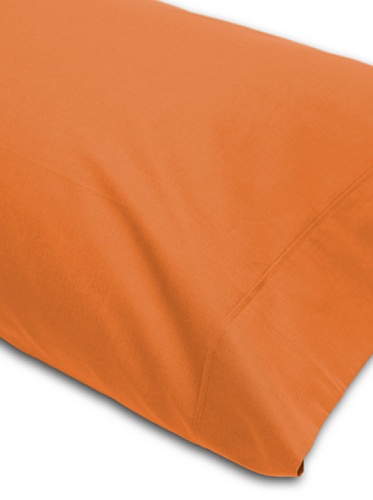 Abecé Casa Funda de Almohada Lisa Naranja Cama 135 (45 x 155 cm)