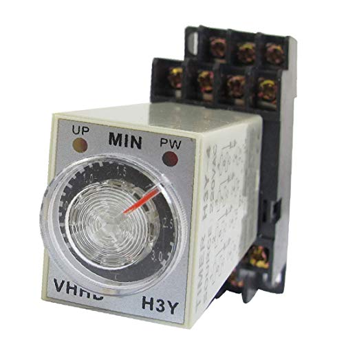 AC 220V 3Min alto rendimiento 0-3 minutos de retardo temporizador esencial relé de tiempo bien hecho H3Y-4 w Enchufe de carril DIN (85e-04-14-3c9)