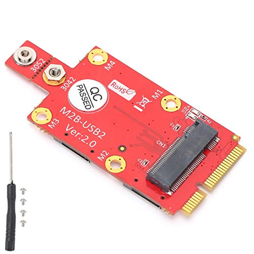 Adaptador M.2 a Mini PCI-E, módulo convertidor con ranura para tarjeta SIM Accesorios para computadora portátil, compatible con conector push de tarjeta SIM y dimensión de tarjeta 3042/3052 tipo M.2 c