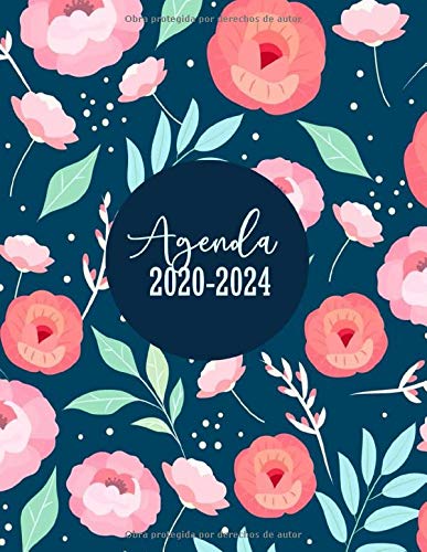 Agenda 2020-2024: Calendario Clásica Grande | Planificador Semana Vista Tamaño Extra Grande Din A4 (21 x 27,9 cm), 54 Meses | Diseño Floral