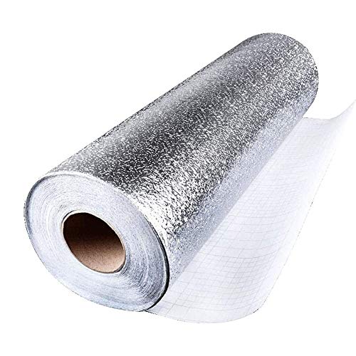 AiYoYo 61x500cm pegatina cocina cocina papel autoadhesivo resistente al calor protección contra salpicaduras papel de aluminio DIY papel tapiz impermeable aceite antimoho para muebles muebles mesas