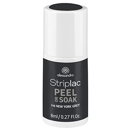 Alessandro Striplac Peel Or Soak New York Grey - Líquido antical, 8 ml