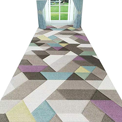 Alfombra del corredorAlfombras de Pasillo Moderna con múltiples Corredores geométricos para Entrada Habitación para niños Kitchn Dormitorio Área de baño, 60cm / 80cm / 100cm / 120cm Ancho,1.4*5m