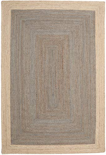 Alfombra Frida Frame - Gris / Natural 200x300 Alfombra Moderna