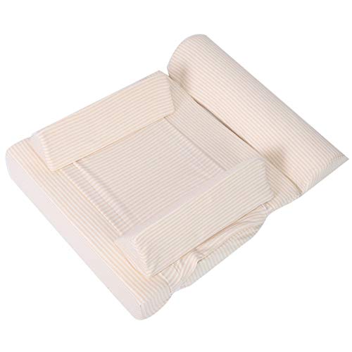 Almohada infantil, tela de algodón Cómoda curva del cuerpo del bebé Cojín de leche antiderrame transpirable, para mejorar la calidad del sueño Promover la situación de escupir la leche