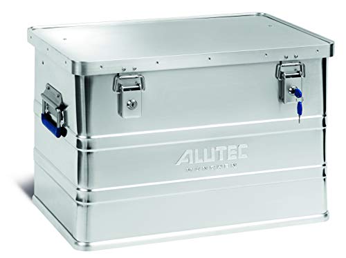 ALUTEC MÜNCHEN ALT-CL11068 Caja de aluminio con cerradura de cilindro (595 x 390 x 380 mm), Plata, 68 Liter