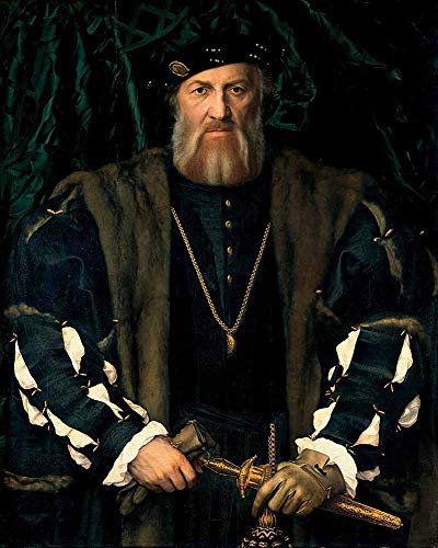 AMANUO Holbein Impresiones Pinturas Famosas sobre Lienzo Retrato 50X60 cm Cuadros Enrollada - Charles Solier Señor Morette