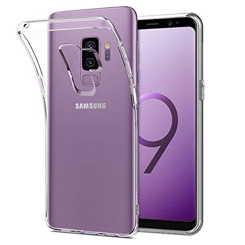 Amonke Funda para Samsung Galaxy S9 Plus, TPU Silicona Transparente Protectora Carcasa Antigolpes, Anti Caídas Ultrarock Ultrafina Suave Case Cover Compatible con Samsung Galaxy S9 Plus