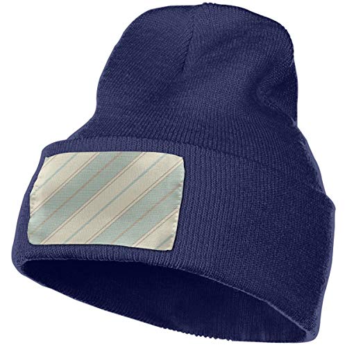 angwenkuanku Fondo de Rayas Vintage Papel Tapiz Transparente Unisex Invierno Verano cálido puño Liso Holgado cráneo Gorro de Punto Diario