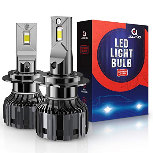 AOLEAD Bombilla H7 LED Coche, 11000LM 50W LED Faros Lampara 6500K Blanco, 12V