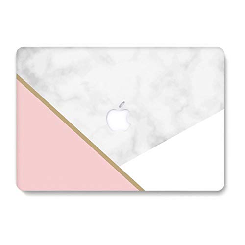 AQYLQ - Funda rígida para MacBook Air de 13 Pulgadas para Modelo A1369/A1466, Suave al Tacto, Ultra Fina, Cubierta Protectora de plástico Mate con Revestimiento de Goma, DL-56, mármol Blanco y Rosa