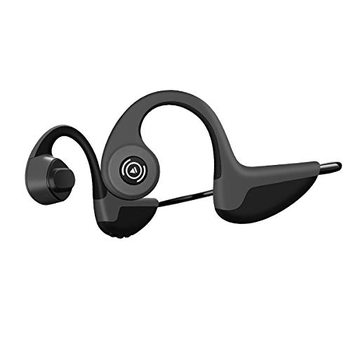 Auriculares Bluetooth de Conducción ósea con Micrófono, Oídos Abiertos Inalámbricos de Conducción ósea Resistente al Agua, Auriculares Estéreo para Correr, Correr, Conducir, Ciclismo, Fitness, Yoga