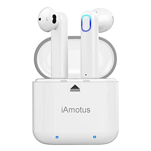 Auriculares Bluetooth, iAmotus Auriculares Inalámbricos Bluetooth 5.0 TWS Auriculares Bluetooth Deportivos con Micrófono, Cancelación de Ruido CVC 8.0 Cascos Bluetooth Inalambricos para iOS y Android