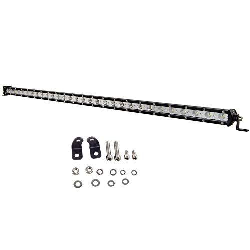 AUXTINGS Barra de luz LED ultra delgada de 30 pulgadas 150W con soporte de montaje IP67 Impermeable para Off-Road, Camión,Coche,ATV,SUV,Barco