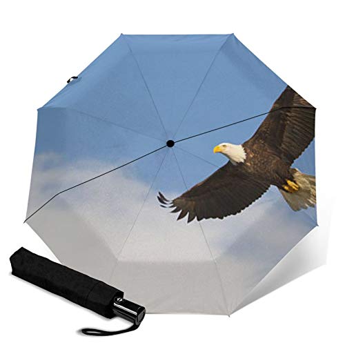 Bald Eagle deslizante, paraguas plegable automático, impermeable, plegable manual, paraguas compacto portátil para uso diario