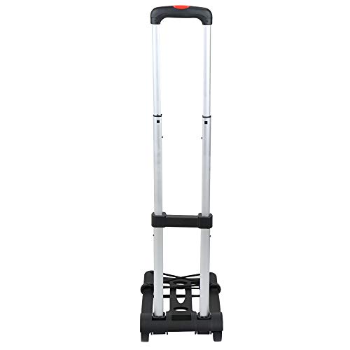 Baugger Carro Plegable - Equipaje de 2 Ruedas Carro de Viaje Remolque de Plataforma Flat Trolley Barrow - Negro