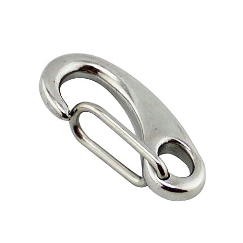 BDZC Gancho Giratorio 5 unids 304 Acero Inoxidable 40mm Puerta Puerta Snap Snap Clip Clip Alto Pulido Huevo Huevo Forma Snap gook Ascensores (Color : Silver, Size : 40mm)