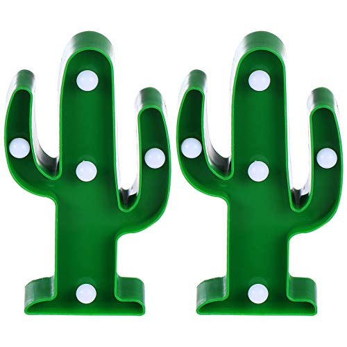 BESPORTBLE 2Pcs Cactus Marquee Light Led Iluminado Holiday Marquee Sign Light Marquee Cactus Sign Lámpara de Pared Decoración del Dormitorio sin Batería (Cactus)