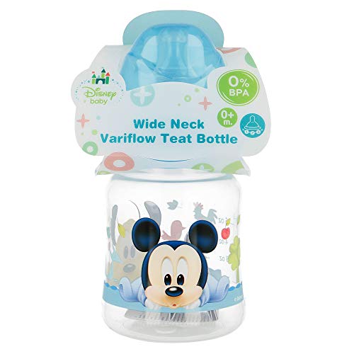 BIBERON CUELLO ANCHO 150 ML | TETINA SILICONA 3 POSICIONES MICKEY MOUSE - DISNEY - BABY PAINT POT