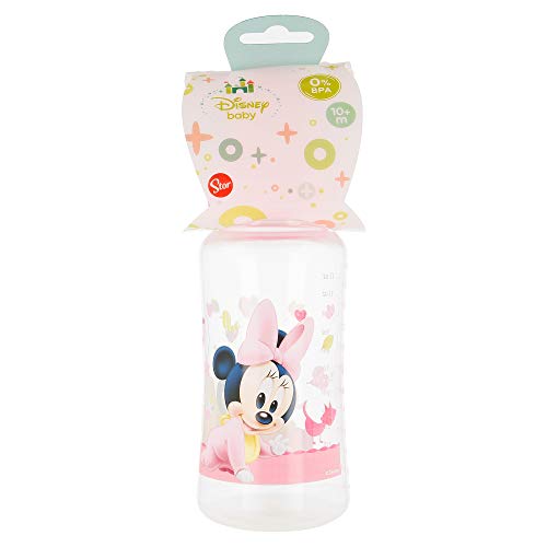 BIBERON CUELLO ANCHO 360 ML | TETINA SILICONA 3 POSICIONES MINNIE MOUSE - DISNEY - BABY PAINT POT