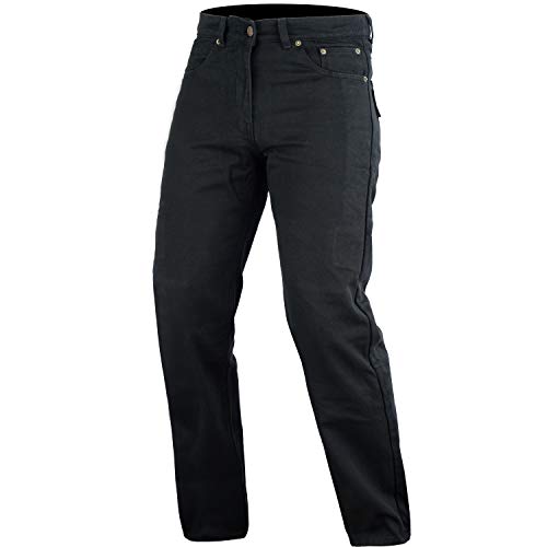 Bikers Gear Australia DKJ1001BLK-32S DKJ1001BLK-32S Pantaloni Jeans da Motociclista, Unisex adulto, Nero (Black), 32S UK / 42S EU