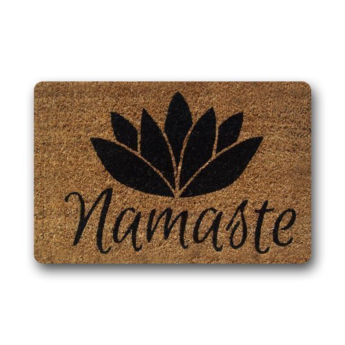 Blanco Camello montaña símbolo Yoga Namaste exterior interior piso Mats antideslizante se puede lavar a máquina. Decor – alfombrilla de baño