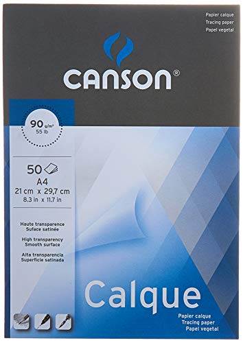 Bloc Enc A4, 50 Hojas, Canson Vegetal Graphic Microfino 95g