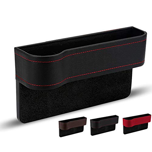 Caja de almacenamiento de coche,Caja de Almacenamiento de Asiento de Automóvil,Espacio para asiento de automóvil,Organizador de asiento de automóvil(negro,izquierda)