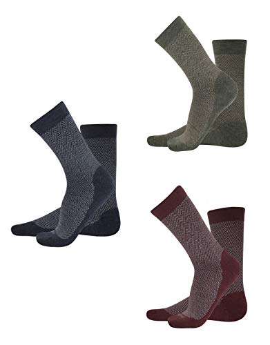 CALZITALY - Pack 3 Pares Calcetines Lana Merino, Calcetines Invernales, Calcetines Térmicos| Negro + Azul + Beige | 35/38, 39/42, 43/46 | Made in Italy (43/46, Multicolor)