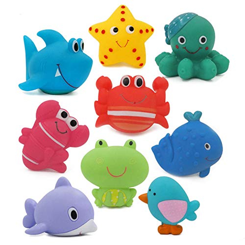 Catkoo Baño De Bebé Rociador De Cangrejo De Dibujos Animados Modelo Animal Chorros De Agua Exprime El Regalo De Juguete, Entrenamiento Perfecto Regalos De Inteligencia para Niños Estrella de mar