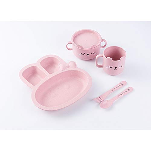 Chanety,taza de agua aislada,taza de agua Conjunto de vajillas para niños Cuchara de tazón Tenedor de alimentación Entrenamiento Entrenamiento Historieta Coche Creativo Animal Anti-Scalding Paja Paja