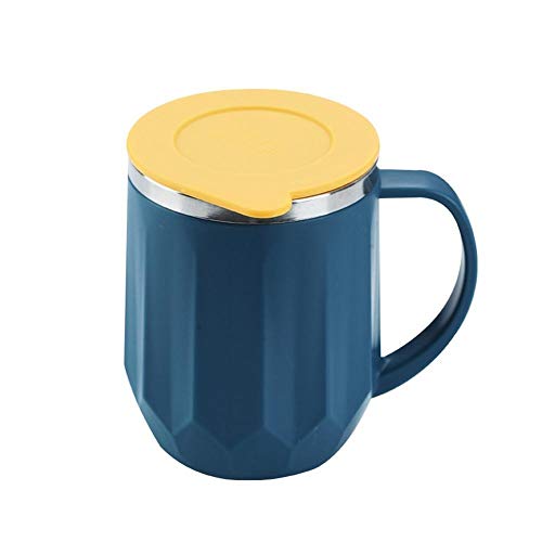 Chanety,taza de agua aislada,taza de agua Taza termal de acero inoxidable de 400 ml Taza de té de café con tapa de la capa de doble capa 304 Copa de agua de acero inoxidable taza de agua plegable