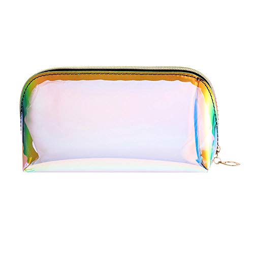 Charm4you TPU Transparente Neceser de Maquillaje,Bolsa de artículos de tocador de Viaje con Bolsa de cosméticos con láser de Colores de PVC-Colorful_3pcs,Láser Neceser de Viaje para Maquillaje