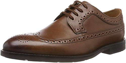 Clarks Ronnie Limit, Zapatos de Cordones Brogue Hombre, Braun British Tan Leather, 41.5 EU