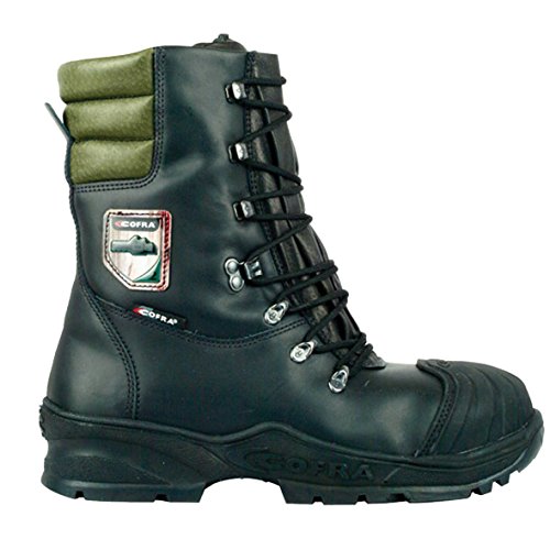 Cofra 21500-000 - Protección de los trabajadores forestales poder bota protectora, vio la clase de protección 2, tamaño 43, negro