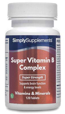 Complejo vitamina B - Con todas las vitaminas del grupo B - Apto para veganos - ¡Bote para 4 meses! - 120 comprimidos - Simply Supplements