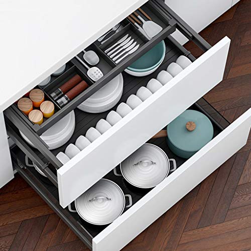 Cupboard Organizers Yxx@ Cajón de Cocina telescópico Cocina Estante Cesto Extraíbles Cajón Telescópico Dormitorio Extensible Cajón Gabinete Cajón Estantes y Soportes