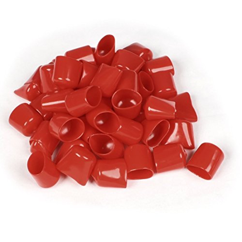 Deal MUX 50 Pc 31 mm Altura Interior 22 mm de diámetro Round Tip Red de PVC aislado Endkappen