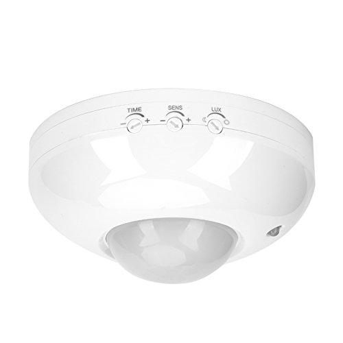 Detector Infrarrojo del Cuerpo Humano, Interruptor de Sensor de Movimiento de Luces para Las Escaleras del Pasillo,Cuarto de Baño y Habitación Infantil (Blanco)