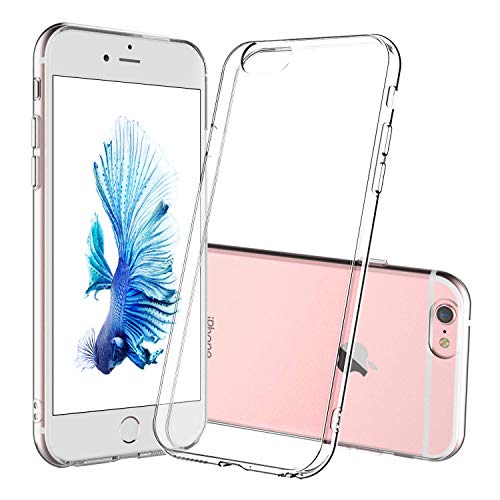 DOSMUNG Funda para iPhone 6 iPhone 6s, Ultra Fina Suave TPU Gel Carcasa, Anti- Choques, Anti- Arañazos, Protección a Bordes y Cámara, Carcasa para iPhone 6/6s - Transparente