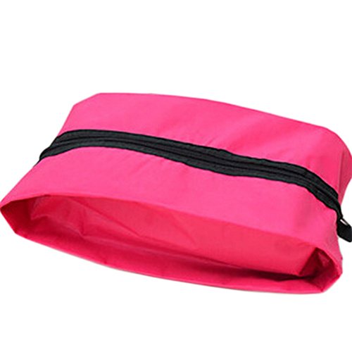 Drawihi Bolsa para zapatos de viaje al aire libre, de nailon impermeable, para viajes, plegable, color rosa