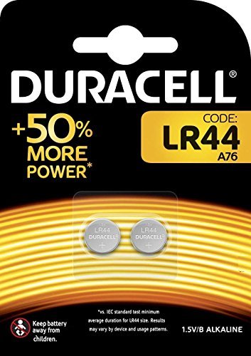 Duracell 10DULR44-2 - Pilas de botón (alkaline, 1.5 V, 10 x 2 unidades)