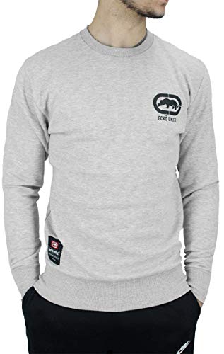 Ecko - Sudadera de manga larga para hombre, color negro, azul, gris, azul marino Gris gris/negro. L