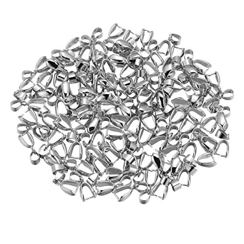 EXCEART 100 Pzs 20Mm Metal Pinch Clip Bail Clap Colgante Charm Broches Conectores Cuentas Metal Clip Hebilla Cuentas Colgante Conector Pinch para DIY Accesorios de Joyería